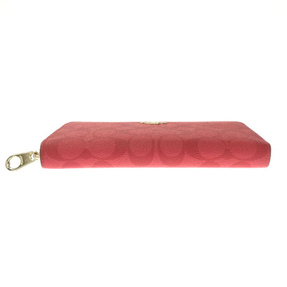 【中古品】【レディース】 COACH コーチ SIGNATURE LONG WALLET C4452 シグネイチャー ロングウォレット 長財布 アクセサリー 181-260718-rt-26-tagh カラー：レッド 万代Net店