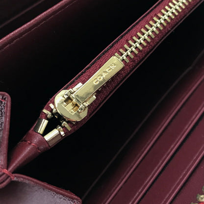 【中古品】【レディース】 COACH コーチ SIGNATURE LONG WALLET C4452 シグネイチャー ロングウォレット 長財布 アクセサリー 181-260718-rt-26-tagh カラー：レッド 万代Net店
