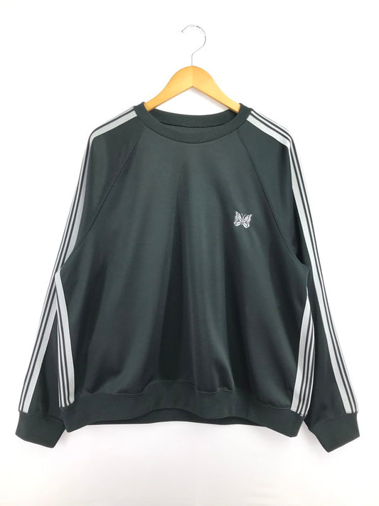 【中古品】【メンズ】 NEEDLES ニードルス TRACK CREW NECK SHIRT POLY SMOOTH SX405 トラック クルーネック シャツ ポリ スムース 140-260718-rt-11-tagh サイズ：XL カラー：ブラック系 万代Net店