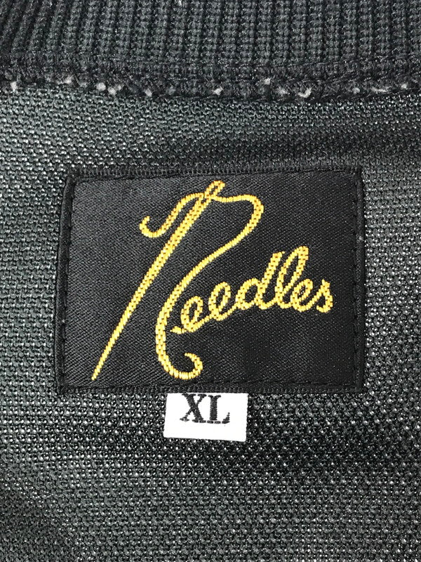 【中古品】【メンズ】 NEEDLES ニードルス TRACK CREW NECK SHIRT POLY SMOOTH SX405 トラック クルーネック シャツ ポリ スムース 140-260718-rt-11-tagh サイズ：XL カラー：ブラック系 万代Net店