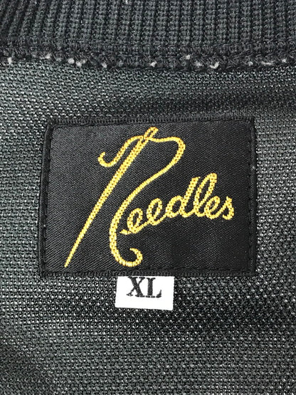 【中古品】【メンズ】 NEEDLES ニードルス TRACK CREW NECK SHIRT POLY SMOOTH SX405 トラック クルーネック シャツ ポリ スムース 140-260718-rt-11-tagh サイズ：XL カラー：ブラック系 万代Net店