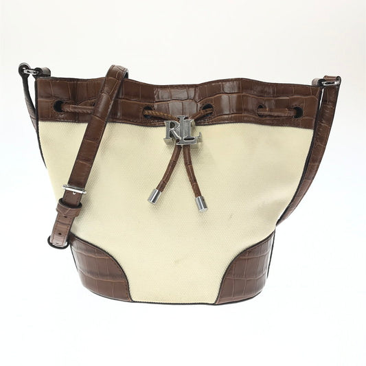 【中古品】【レディース】 LAULEN RALPH LAUREN BUCKET BAG バケットバッグ カバン 188-260729-ki-07-tagh カラー：ベージュ/ブラウン 万代Net店