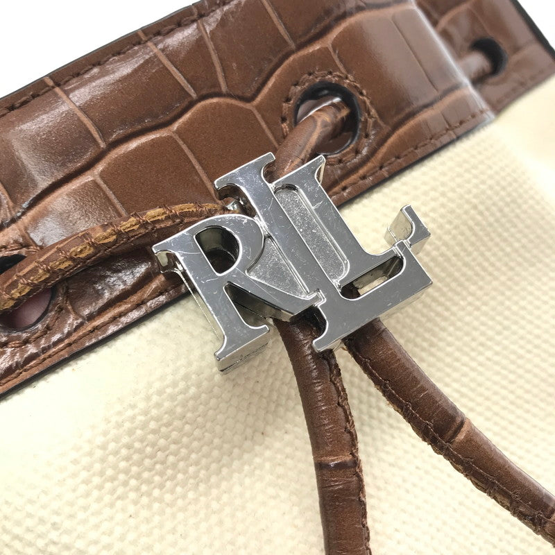 【中古品】【レディース】 LAULEN RALPH LAUREN BUCKET BAG バケットバッグ カバン 188-260729-ki-07-tagh カラー：ベージュ/ブラウン 万代Net店