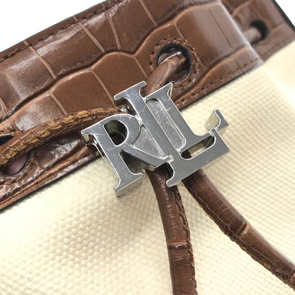 【中古品】【レディース】 LAULEN RALPH LAUREN BUCKET BAG バケットバッグ カバン 188-260729-ki-07-tagh カラー：ベージュ/ブラウン 万代Net店