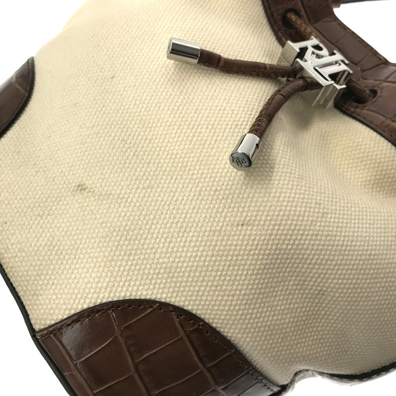 【中古品】【レディース】 LAULEN RALPH LAUREN BUCKET BAG バケットバッグ カバン 188-260729-ki-07-tagh カラー：ベージュ/ブラウン 万代Net店