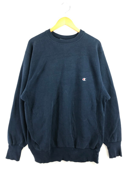 【現状渡し品】【メンズ】 CHAMPION チャンピオン 90's REVERSE WEAVE SWEAT 90年代 リバース ウィーブ　スウェット トレーナー トップス 146-260718-rt-12-tagh サイズ：XXL カラー：ネイビー 万代Net店