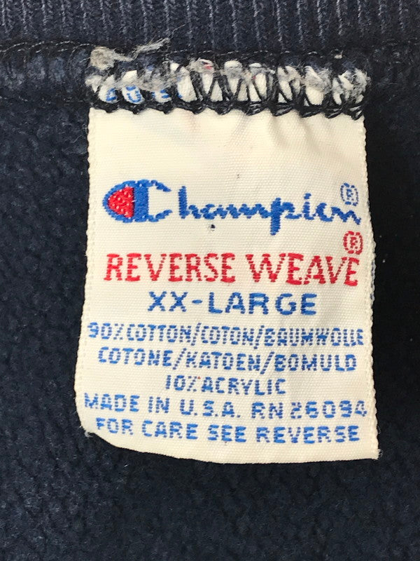 【現状渡し品】【メンズ】 CHAMPION チャンピオン 90's REVERSE WEAVE SWEAT 90年代 リバース ウィーブ　スウェット トレーナー トップス 146-260718-rt-12-tagh サイズ：XXL カラー：ネイビー 万代Net店