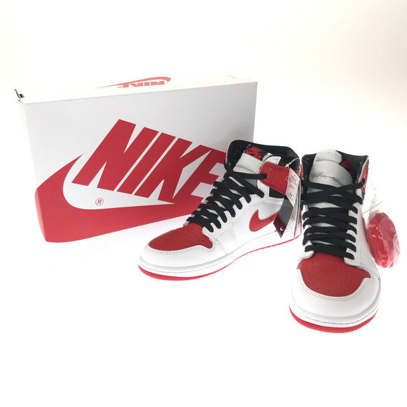 【中古美品】【メンズ】 NIKE ナイキ JORDAN 1 HIGH OG HERITAGE 55508-161 ジョーダン ワン ハイ オージー スニーカー 靴 160-260719-rt-27-tagh サイズ：28cm US10 カラー：WHITE/UNIVERSITY RED-BLACK 万代Net店