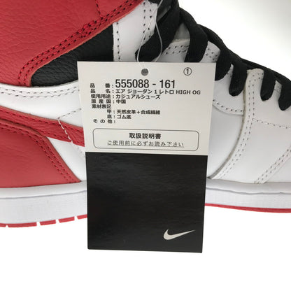 【中古美品】【メンズ】 NIKE ナイキ JORDAN 1 HIGH OG HERITAGE 55508-161 ジョーダン ワン ハイ オージー スニーカー 靴 160-260719-rt-27-tagh サイズ：28cm US10 カラー：WHITE/UNIVERSITY RED-BLACK 万代Net店