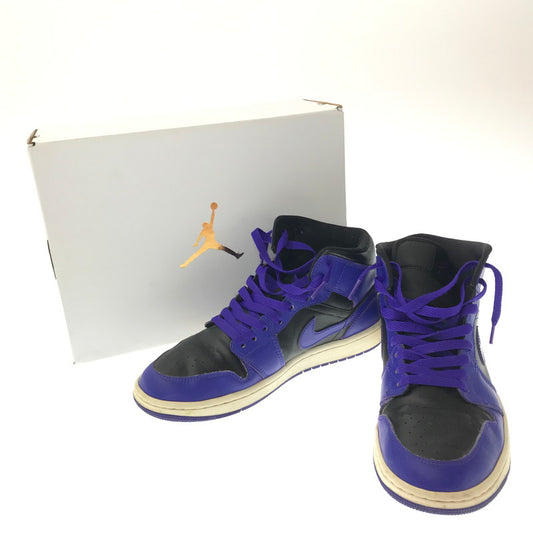 【中古品】【メンズ】 NIKE ナイキ WOMEN'S AIR JORDAN 1 MID PURPLE AND BLACK BQ6472-051 ウィメンズ エア ジョーダン 1 スニーカー 靴 160-260719-rt-26-tagh サイズ：27.5cm US10.5 カラー：BLACK/DARK CONCORD-SAIL 万代Net店