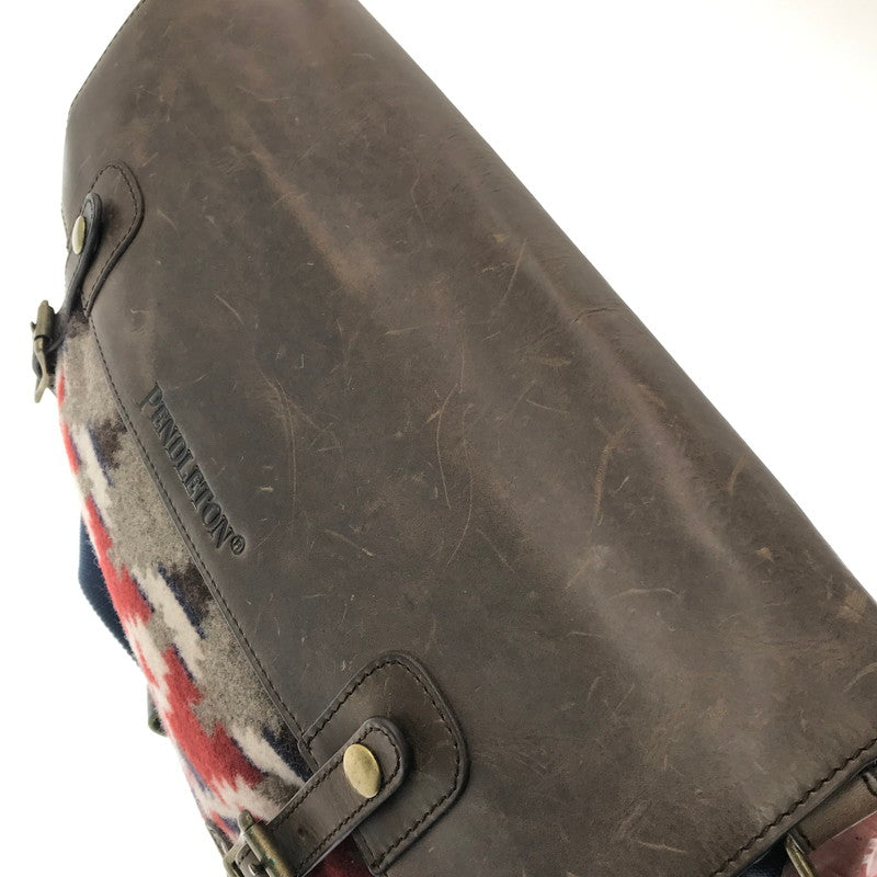 【現状渡し品】【メンズ/レディース】 PENDLETON NATIVE PATTERN WOOLEN MILLS MESSENGER BAG ウールン ミルズ メッセンジャーバッグ カバン 188-260729-ki-09-tagh カラー：ブラウン/マルチ 万代Net店