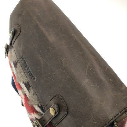 【現状渡し品】【メンズ/レディース】 PENDLETON NATIVE PATTERN WOOLEN MILLS MESSENGER BAG ウールン ミルズ メッセンジャーバッグ カバン 188-260729-ki-09-tagh カラー：ブラウン/マルチ 万代Net店
