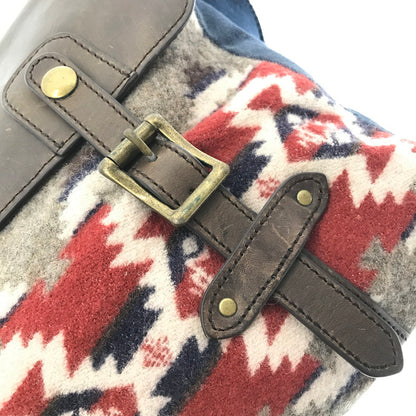 【現状渡し品】【メンズ/レディース】 PENDLETON NATIVE PATTERN WOOLEN MILLS MESSENGER BAG ウールン ミルズ メッセンジャーバッグ カバン 188-260729-ki-09-tagh カラー：ブラウン/マルチ 万代Net店