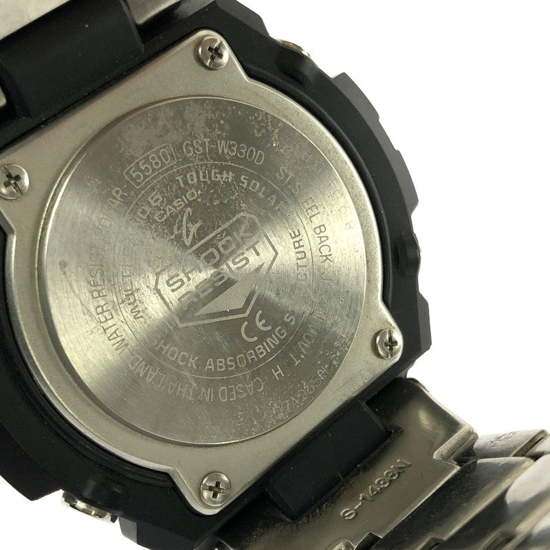 【中古品】【メンズ】 G-SHOCK ジーショック G-STEEL GST-W330D-1AJF アナデジ腕時計 時計 196-260801-rt-01-tagh カラー：シルバー 万代Net店