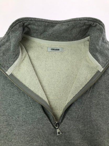 【中古品】【メンズ】 CHASSE チェイス NECK PO-CTN HALF ZIP SWEATSHIRT CH-25FW-SW2 ハーフ ジップ スウェットシャツ トップス 140-260723-rt-23-tagh サイズ：2 カラー：グレー 万代Net店