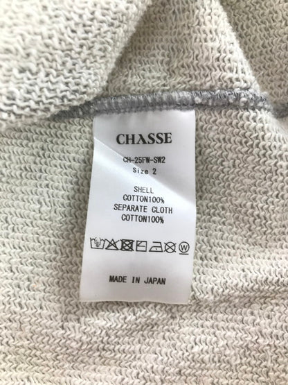 【中古品】【メンズ】 CHASSE チェイス NECK PO-CTN HALF ZIP SWEATSHIRT CH-25FW-SW2 ハーフ ジップ スウェットシャツ トップス 140-260723-rt-23-tagh サイズ：2 カラー：グレー 万代Net店