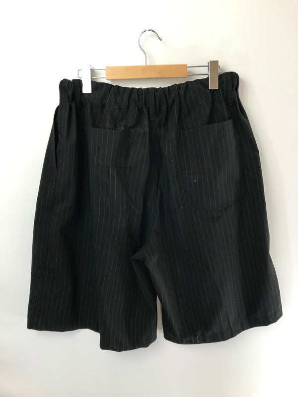 【中古品】【メンズ】 SILLAGE シアージ CIRCULAR SHORT PANTS BLACK STRIPE SLEC-CSPSTP-BL サーキュラー ショートパンツ ボトムス 151-260729-rt-21-tagh サイズ：F カラー：ブラック 万代Net店