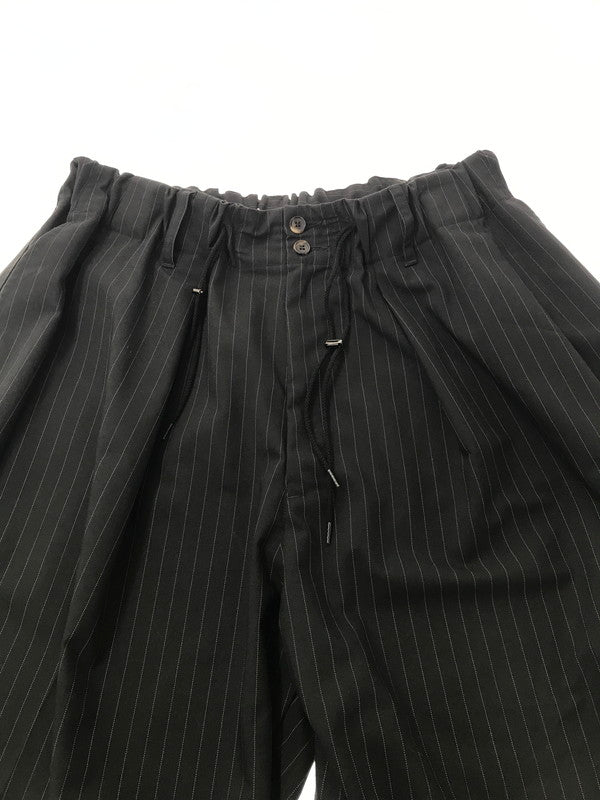 【中古品】【メンズ】 SILLAGE シアージ CIRCULAR SHORT PANTS BLACK STRIPE SLEC-CSPSTP-BL サーキュラー ショートパンツ ボトムス 151-260729-rt-21-tagh サイズ：F カラー：ブラック 万代Net店