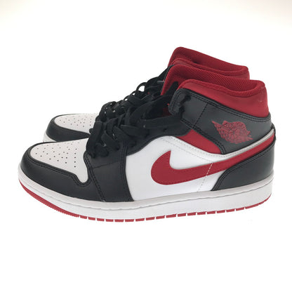 【中古品】【メンズ】 NIKE ナイキ AIR JORDAN 1 MID WHITE GYM RED BLACK 554724-122 エア ジョーダン ワン スニーカー 靴 160-260719-rt-21-tagh サイズ：26ｃｍ ＵＳ８ カラー：WHITE/GYM RED-BLACK 万代Net店