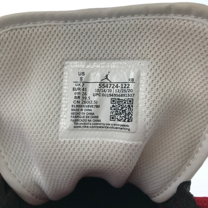 【中古品】【メンズ】 NIKE ナイキ AIR JORDAN 1 MID WHITE GYM RED BLACK 554724-122 エア ジョーダン ワン スニーカー 靴 160-260719-rt-21-tagh サイズ：26ｃｍ ＵＳ８ カラー：WHITE/GYM RED-BLACK 万代Net店