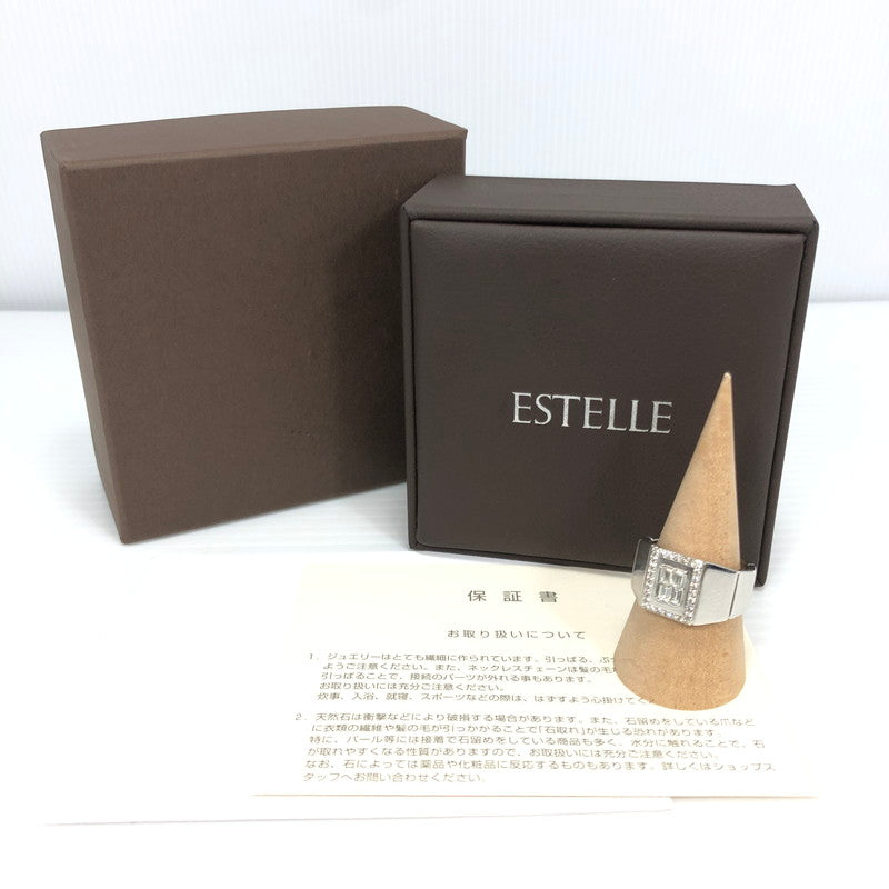 【中古品】【メンズ】 ESTELLE エステール DIAMOND RING PT950 D-0.57CT ダイヤモンド リング 指輪 アクセサリー 192-260718-rt-31-tagh カラー：シルバー 万代Net店