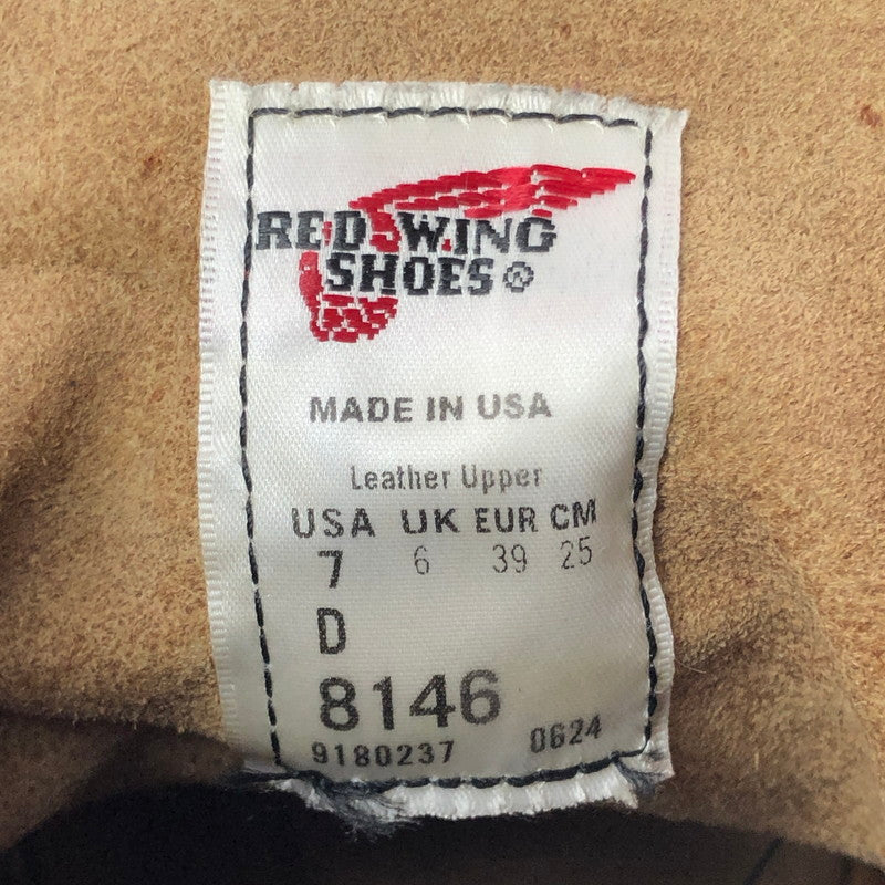 【中古品】【メンズ】 RED WING ROUGH NECK MOC TOE 8146 ラフネック モックトゥブーツ 靴 164-260803-ki-12-tagh サイズ：25cm US7 カラー：ブラウン 万代Net店
