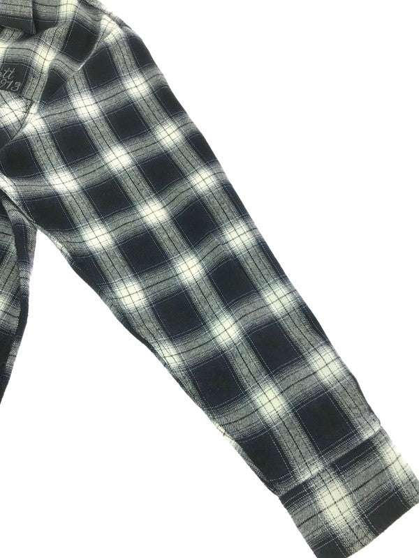 【中古品】【メンズ】 SCHOTT ショット OMBRE CHECK SHIRT BLUE BLACK WHITE 782-4220008 オンブレ チェック シャツ 半袖シャツ トップス 145-260723-rt-17-tagh サイズ：M カラー：ブラック 万代Net店