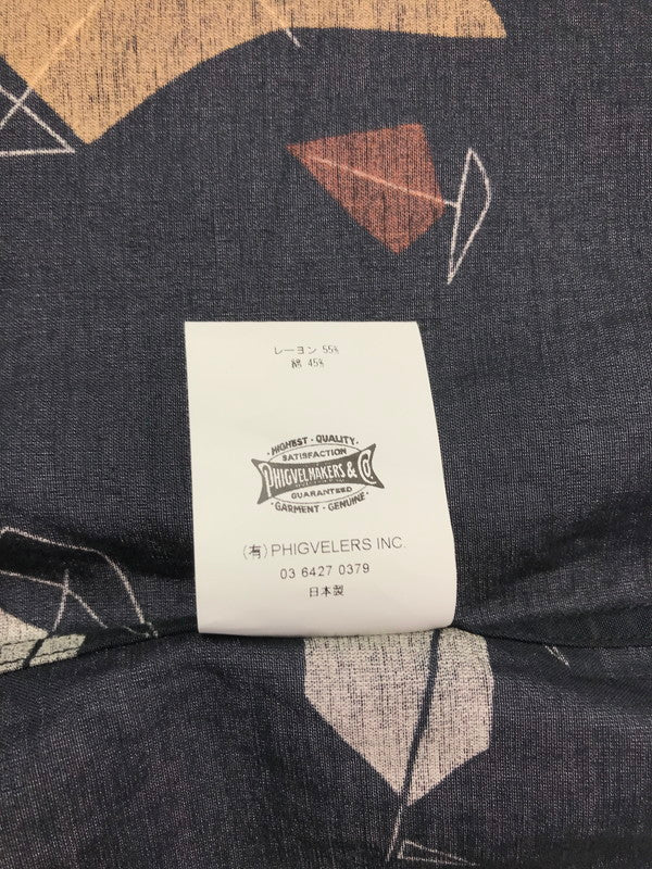 【中古品】【メンズ】 PHIGVEL MAKERS フィグメル ATOMIC PATTERN S/S SHIRT PMAL-SS04 アトミック パターン ショートスリーブ シャツ 半袖シャツ トップス 140-260723-rt-16-tagh サイズ：3 カラー：ブラック 万代Net店