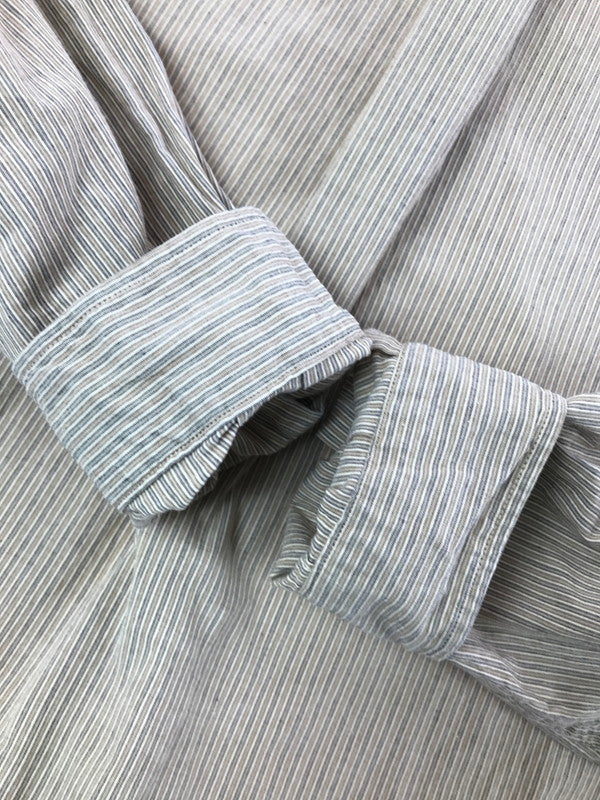 【中古品】【メンズ】 RALPH LAUREN ラルフローレン L/S BD STRIPE SHIRT BEIGE ロングスリーブ ストライプ シャツ 長袖シャツ トップス 146-260723-rt-20-tagh サイズ：不明 下記参照 カラー：ベージュ 万代Net店