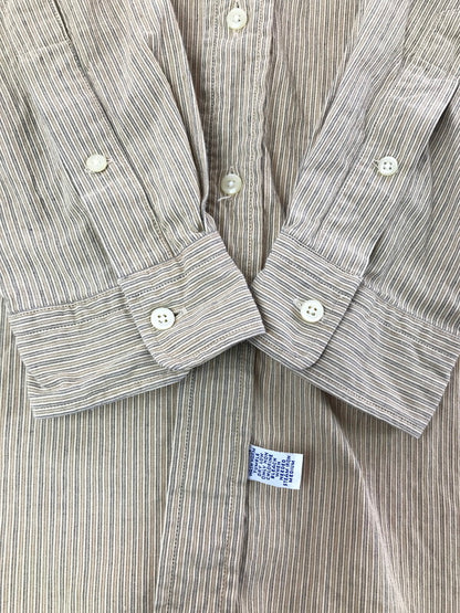 【中古品】【メンズ】 RALPH LAUREN ラルフローレン L/S BD STRIPE SHIRT BEIGE ロングスリーブ ストライプ シャツ 長袖シャツ トップス 146-260723-rt-20-tagh サイズ：不明 下記参照 カラー：ベージュ 万代Net店