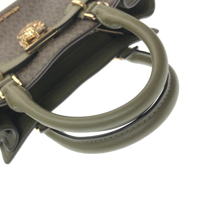 【中古品】【レディース】 MICHAEL KORS MK SIGNATURE 2WAY HAND BAG MK シグネチャー ツーウェイ ハンドバッグ ショルダーバッグ カバン 188-260729-ki-02-tagh カラー：ブラウン/カーキ 万代Net店