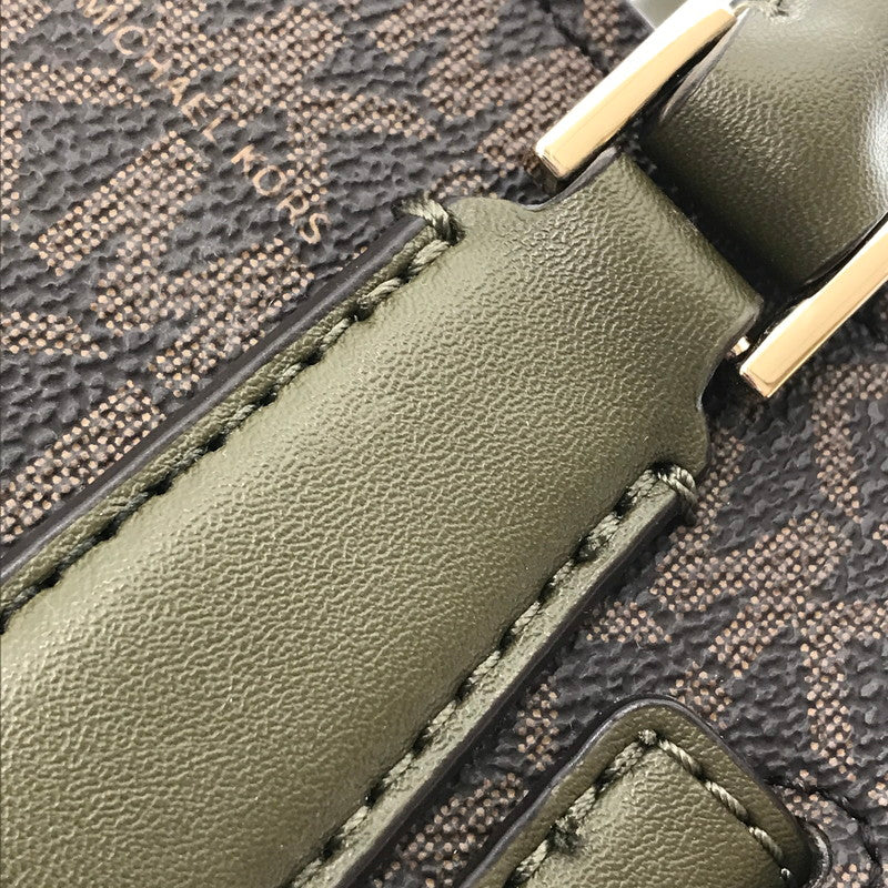 【中古品】【レディース】 MICHAEL KORS MK SIGNATURE 2WAY HAND BAG MK シグネチャー ツーウェイ ハンドバッグ ショルダーバッグ カバン 188-260729-ki-02-tagh カラー：ブラウン/カーキ 万代Net店