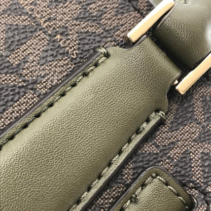 【中古品】【レディース】 MICHAEL KORS MK SIGNATURE 2WAY HAND BAG MK シグネチャー ツーウェイ ハンドバッグ ショルダーバッグ カバン 188-260729-ki-02-tagh カラー：ブラウン/カーキ 万代Net店