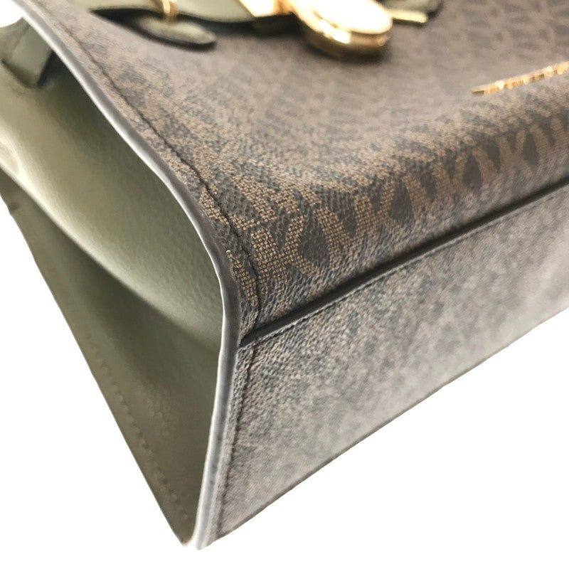 【中古品】【レディース】 MICHAEL KORS MK SIGNATURE 2WAY HAND BAG MK シグネチャー ツーウェイ ハンドバッグ ショルダーバッグ カバン 188-260729-ki-02-tagh カラー：ブラウン/カーキ 万代Net店