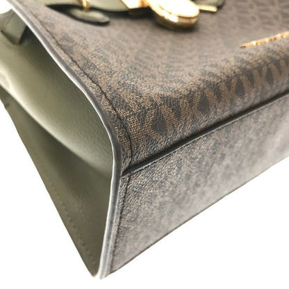 【中古品】【レディース】 MICHAEL KORS MK SIGNATURE 2WAY HAND BAG MK シグネチャー ツーウェイ ハンドバッグ ショルダーバッグ カバン 188-260729-ki-02-tagh カラー：ブラウン/カーキ 万代Net店
