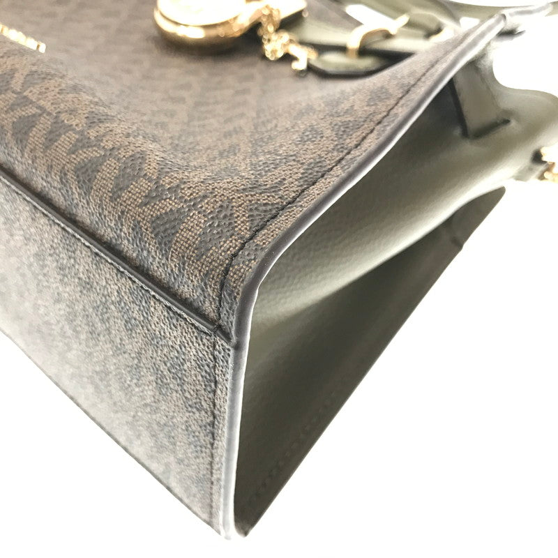 【中古品】【レディース】 MICHAEL KORS MK SIGNATURE 2WAY HAND BAG MK シグネチャー ツーウェイ ハンドバッグ ショルダーバッグ カバン 188-260729-ki-02-tagh カラー：ブラウン/カーキ 万代Net店