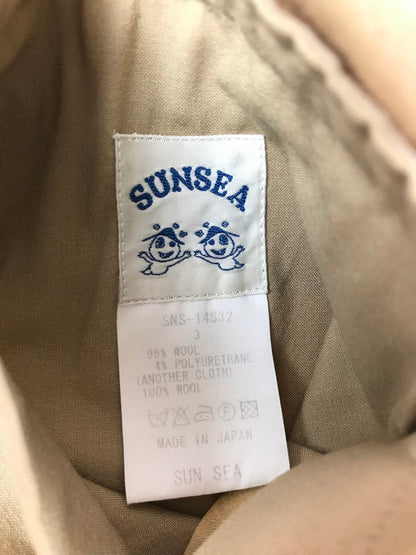 【現状渡し品】【メンズ】 SUN SEA サンシー WOOL JACKET BEIGE SNS-14S32 ウール ジャケット ライトアウター 140-260723-rt-21-tagh サイズ：3 カラー：ベージュ 万代Net店