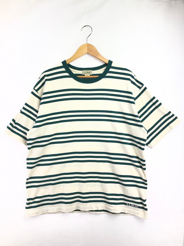 【中古品】【メンズ】 L.L.BEAN エルエル ビーン BORDER TEE GREEN OFFWHITE 3275-2022 ボーダー Tシャツ 半袖Tシャツ トップス 144-260723-rt-15-tagh サイズ：L カラー：オフホワイト 万代Net店