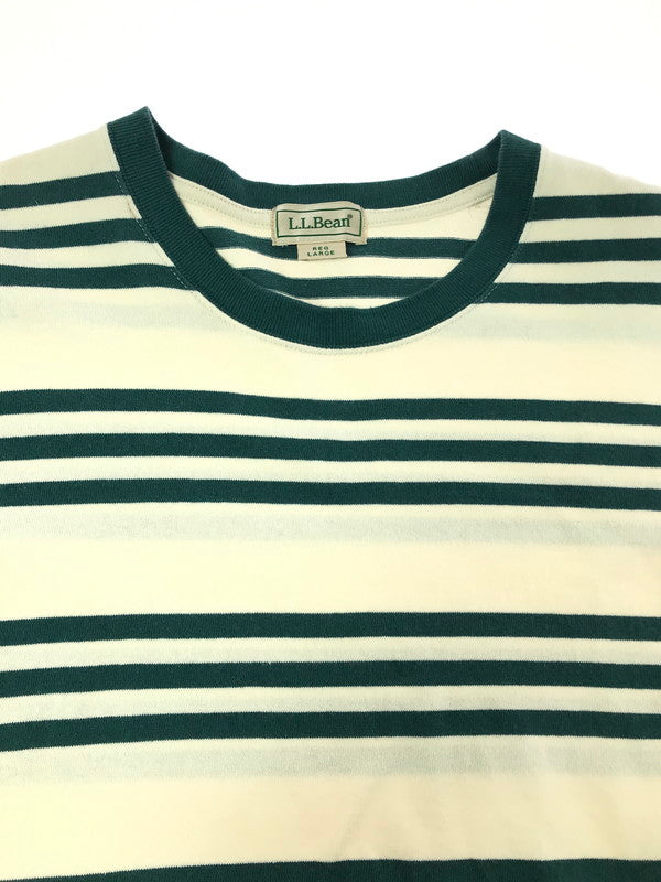 【中古品】【メンズ】 L.L.BEAN エルエル ビーン BORDER TEE GREEN OFFWHITE 3275-2022 ボーダー Tシャツ 半袖Tシャツ トップス 144-260723-rt-15-tagh サイズ：L カラー：オフホワイト 万代Net店