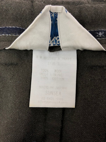 【中古品】【メンズ】 SUN SEA サン シー N.M BRUSHED M PANTS OLIVE 18A43 ブラッシュド エム パンツ ボトムス 151-260729-rt-17-tagh サイズ：3 カラー：オリーブ 万代Net店