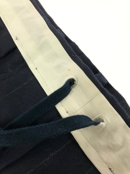 【中古品】【メンズ】 SUN SEA サン シー WOOL STRIPE PANTS SNS-14A41 ウール ストライプ パンツ ボトムス 151-260729-rt-14-tagh サイズ：2 カラー：ネイビー 万代Net店