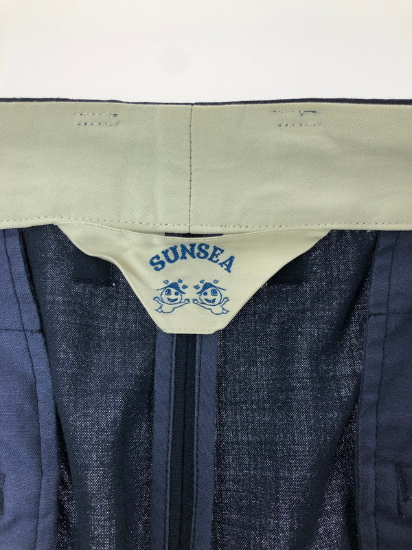 【中古品】【メンズ】 SUN SEA サン シー WOOL SLACKS NAVY SNS-14S01 ウール スラックス パンツ ボトムス 151-260729-rt-15-tagh サイズ：3 カラー：ネイビー 万代Net店