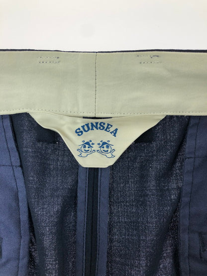 【中古品】【メンズ】 SUN SEA サン シー WOOL SLACKS NAVY SNS-14S01 ウール スラックス パンツ ボトムス 151-260729-rt-15-tagh サイズ：3 カラー：ネイビー 万代Net店