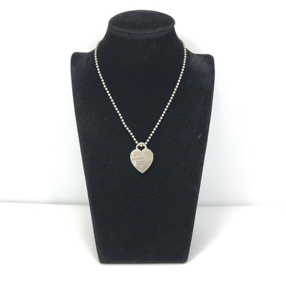 【中古品】【レディース】 OLD TIFFANY & CO オールドティファニー VINTAGE HEART TAG BALL CHAIN NECKLACE M02913 ヴィンテージ ハートタグ ボールチェーンネックレス アクセサリー 182-260721-YY-14-tagh カラー：シルバー 万代Net店