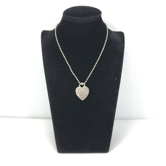 【中古品】【レディース】 OLD TIFFANY & CO オールドティファニー VINTAGE HEART TAG BALL CHAIN NECKLACE M02913 ハートタグ ボールチェーンネックレス 182-260721-YY-14-tagh カラー：シルバー 万代Net店