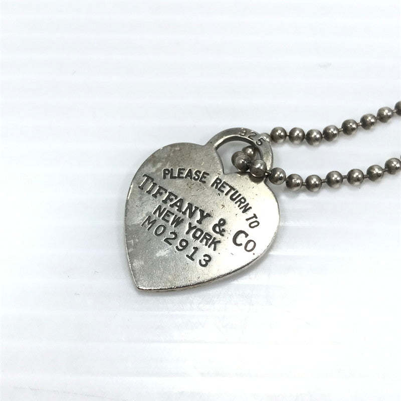 【中古品】【レディース】 OLD TIFFANY & CO オールドティファニー VINTAGE HEART TAG BALL CHAIN NECKLACE M02913 ヴィンテージ ハートタグ ボールチェーンネックレス アクセサリー 182-260721-YY-14-tagh カラー：シルバー 万代Net店