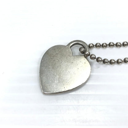【中古品】【レディース】 OLD TIFFANY & CO オールドティファニー VINTAGE HEART TAG BALL CHAIN NECKLACE M02913 ヴィンテージ ハートタグ ボールチェーンネックレス アクセサリー 182-260721-YY-14-tagh カラー：シルバー 万代Net店