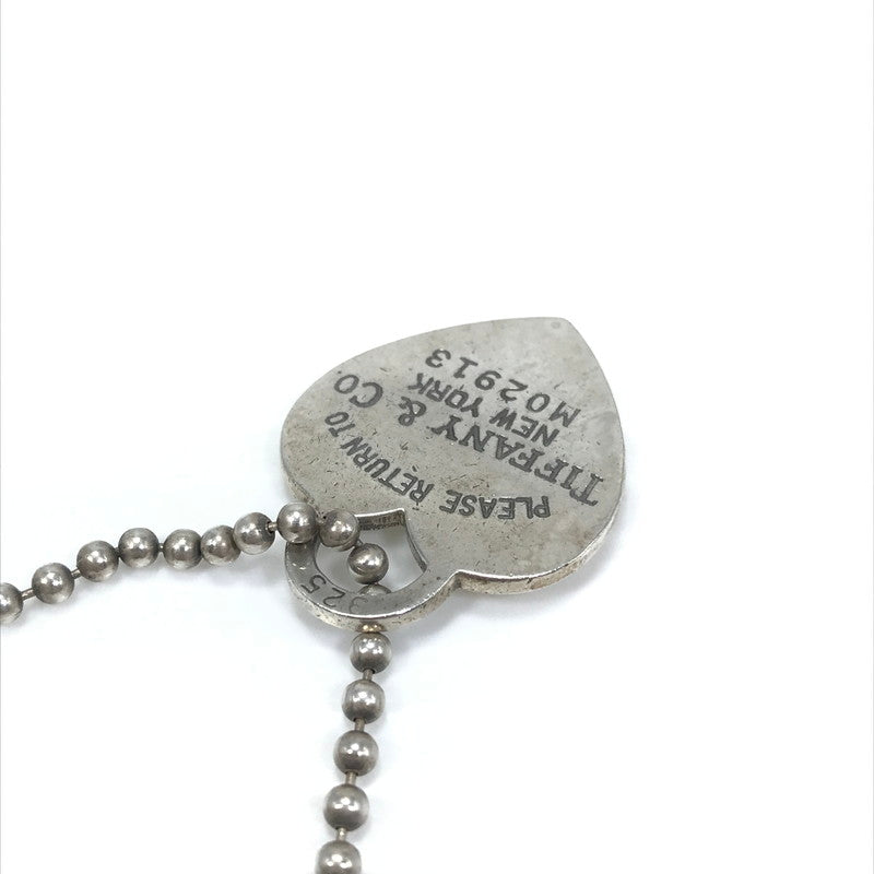 【中古品】【レディース】 OLD TIFFANY & CO オールドティファニー VINTAGE HEART TAG BALL CHAIN NECKLACE M02913 ヴィンテージ ハートタグ ボールチェーンネックレス アクセサリー 182-260721-YY-14-tagh カラー：シルバー 万代Net店