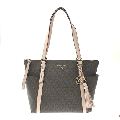【中古品】【レディース】 MICHAEL KORS SULLIVAN CONV GRAB TOTE MD 30T0GNXT2B サリバン コンバーチブル グラブ トート ミディアム カバン 188-260729-ki-06-tagh カラー：ブラウン/ソフトピンク 万代Net店