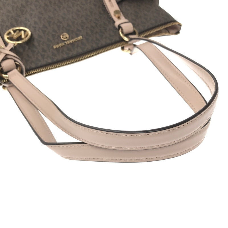 【中古品】【レディース】 MICHAEL KORS SULLIVAN CONV GRAB TOTE MD 30T0GNXT2B サリバン コンバーチブル グラブ トート ミディアム カバン 188-260729-ki-06-tagh カラー：ブラウン/ソフトピンク 万代Net店